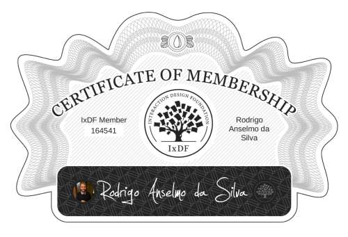 Certificate of Membership – Rodrigo Anselmo da Silva