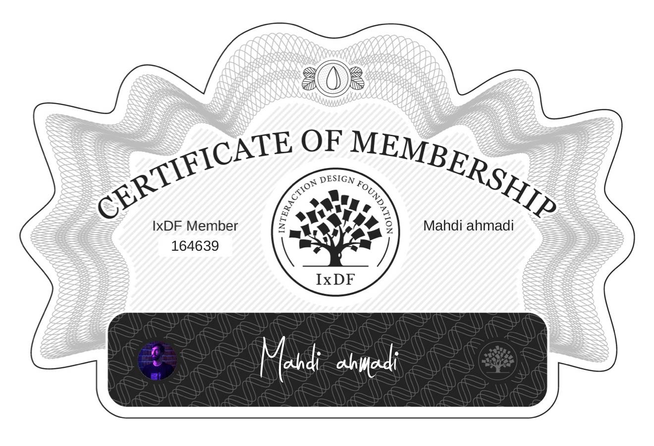 Certificate of Membership – Mahdi ahmadi