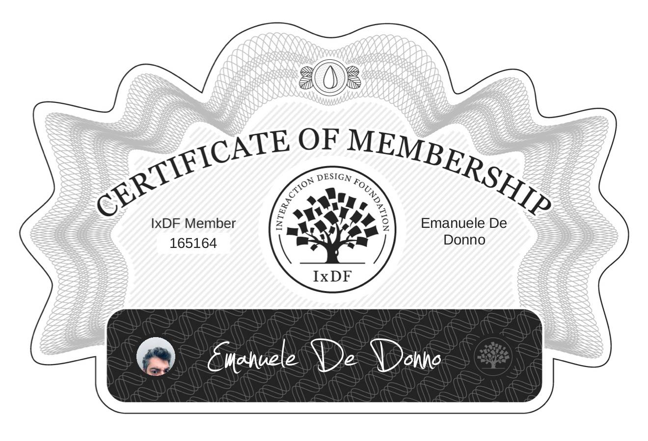 Certificate of Membership – Emanuele De Donno