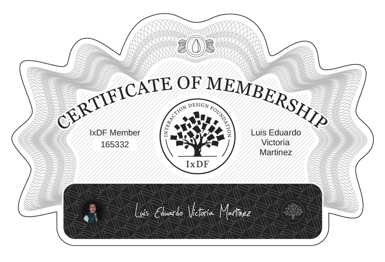 Certificate of Membership – Luis Eduardo Victoria Martínez