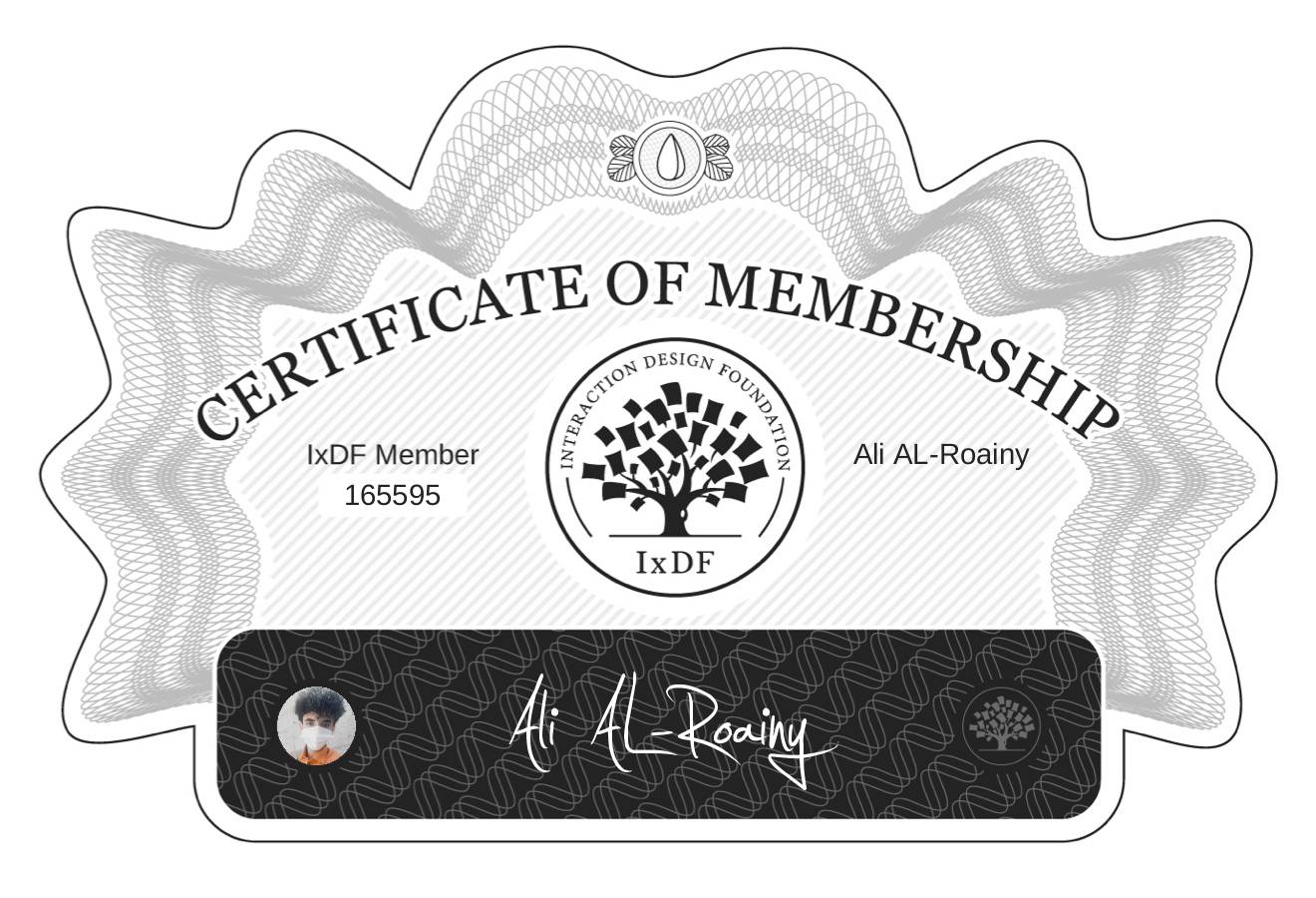Certificate of Membership – Ali AL-Roainy