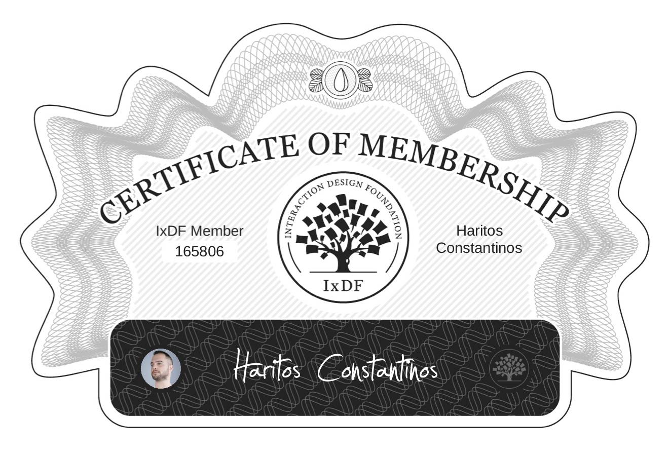 Certificate of Membership – Haritos Constantinos