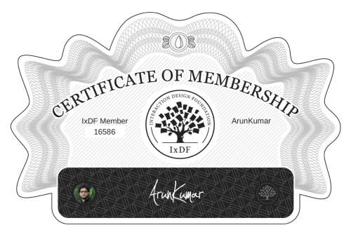 Certificate of Membership – ArunKumar