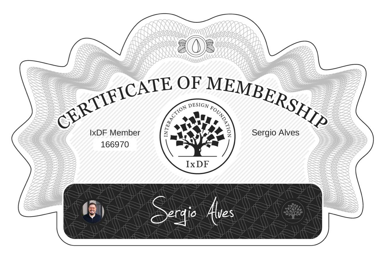 Certificate of Membership – Sergio Alves