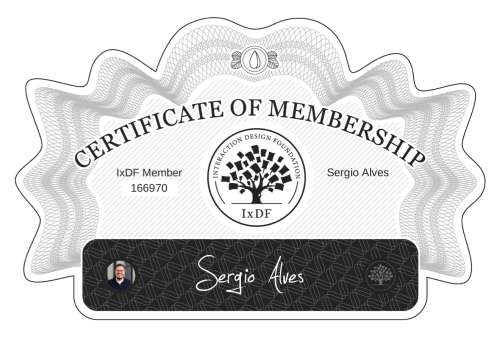 Certificate of Membership – Sergio Alves
