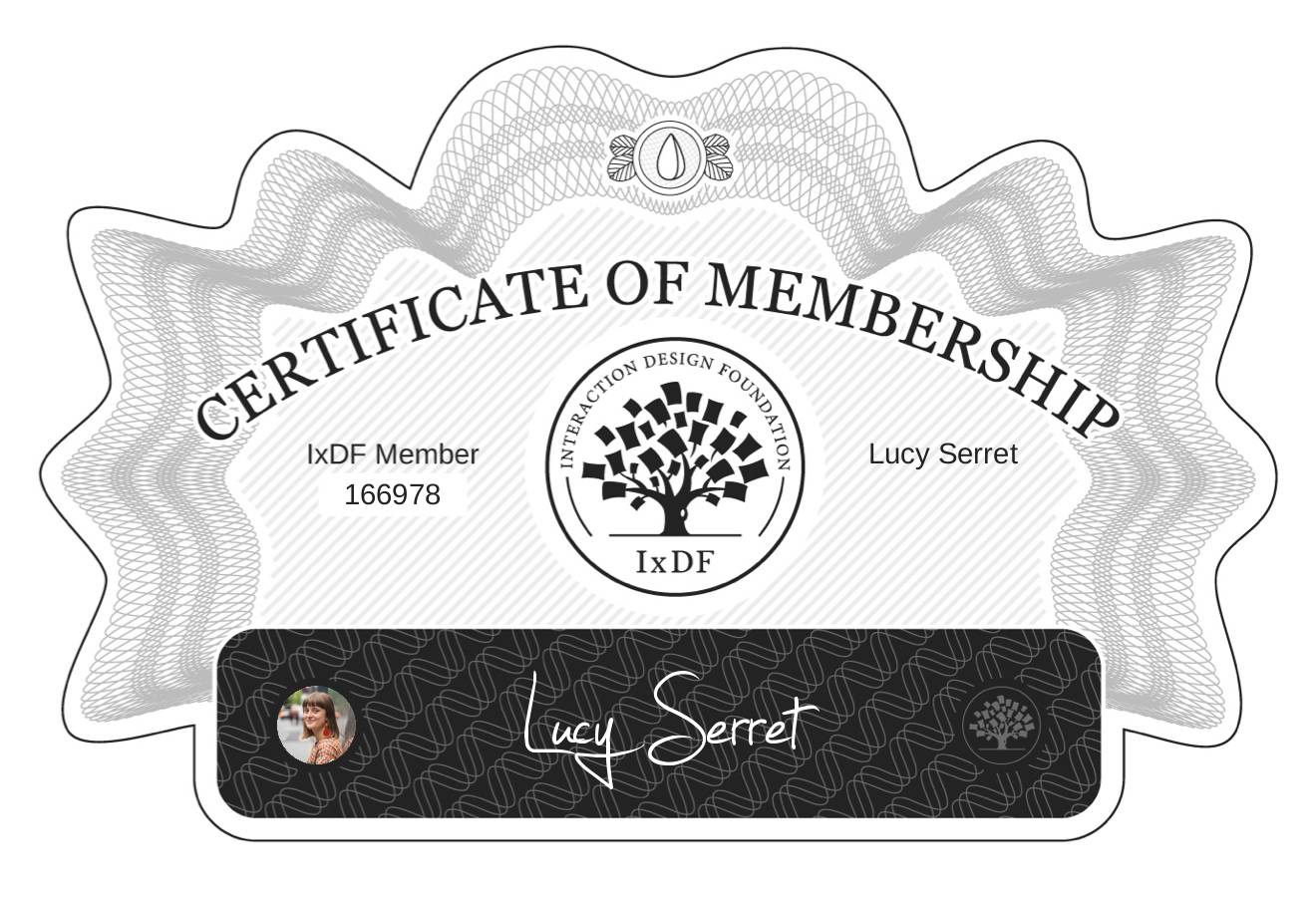 Certificate of Membership – Lucy Serret