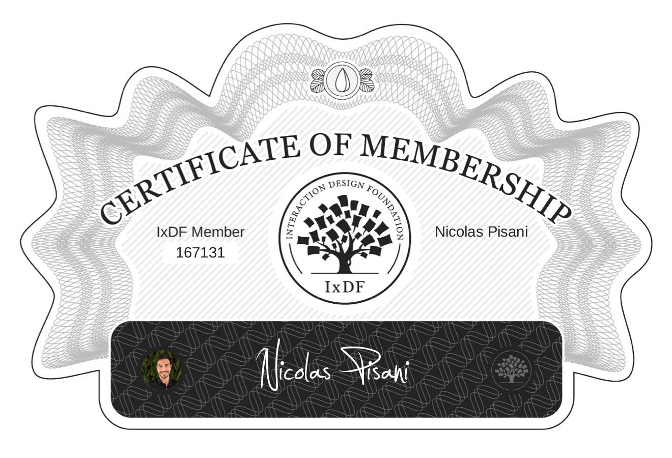 Certificate of Membership – Nicolas Pisani
