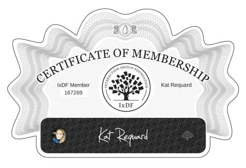 Certificate of Membership – Kat Requard