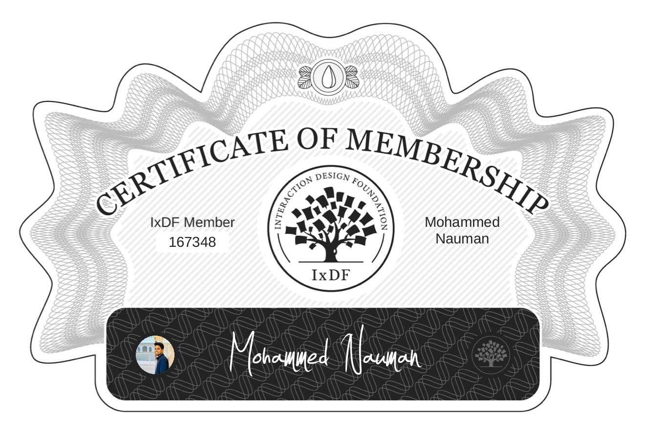 Certificate of Membership – Mohammed Nauman
