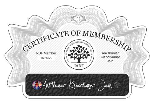 Certificate of Membership – Ankitkumar Kishorkumar Jain