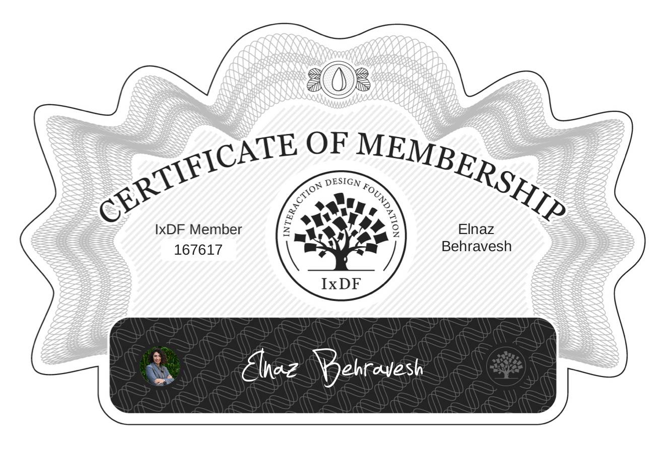 Certificate of Membership – Elnaz Behravesh