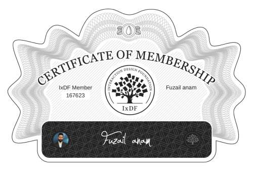 Certificate of Membership – Fuzail anam