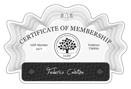 Certificate of Membership – Federico Cabitza