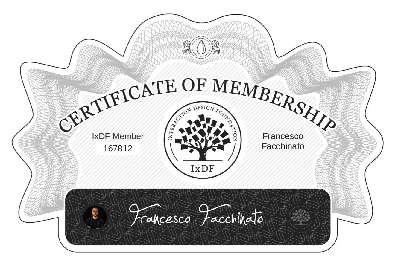 Certificate of Membership – Francesco Facchinato