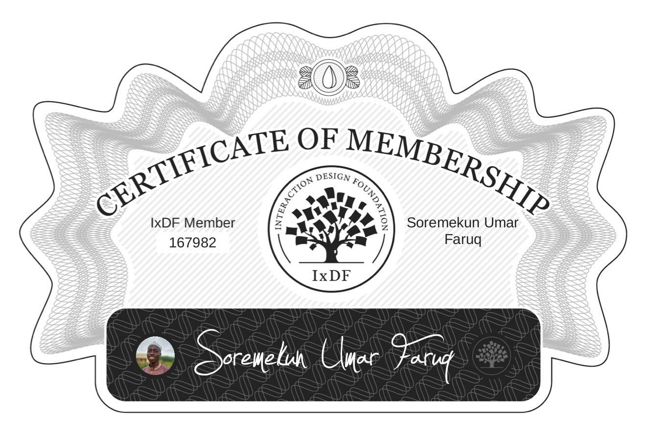 Certificate of Membership – Soremekun Umar Faruq