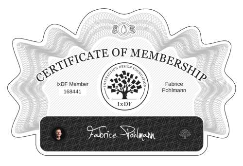 Certificate of Membership – Fabrice Pöhlmann
