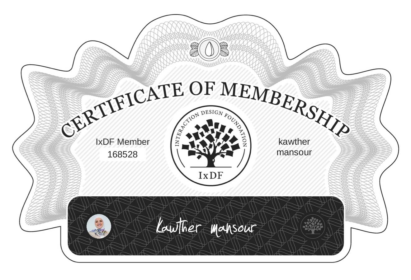 Certificate of Membership – kawther mansour