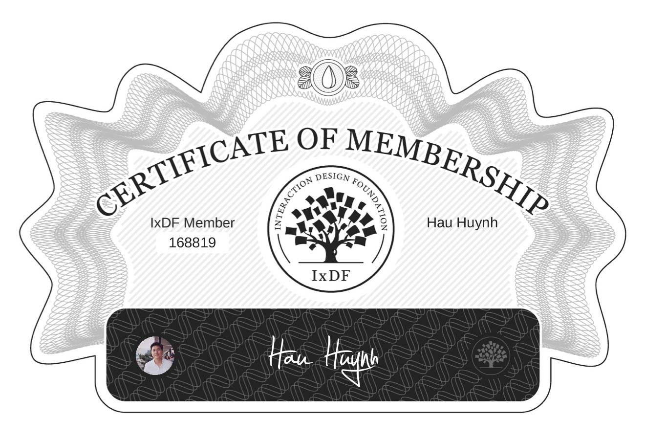 Certificate of Membership – Hau Huynh