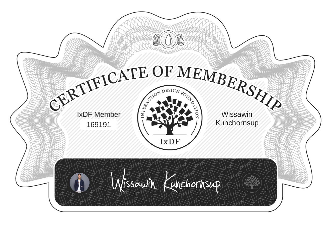 Certificate of Membership – Wissawin Kunchornsup