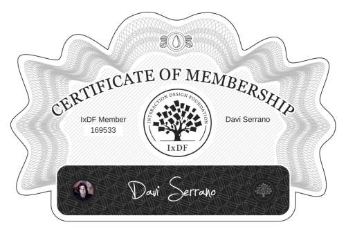 Certificate of Membership – Davi Serrano