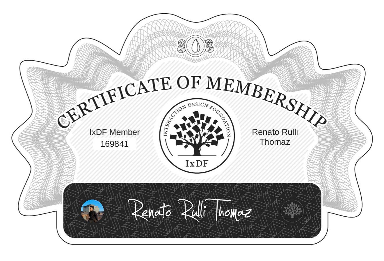 Certificate of Membership – Renato Rulli Thomaz