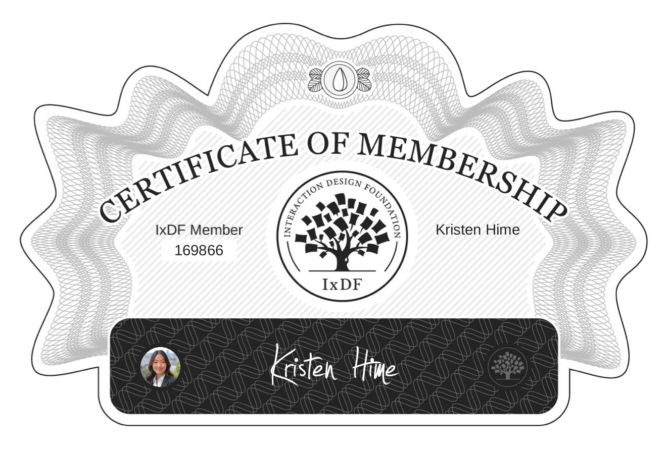 Certificate of Membership – Kristen Hime