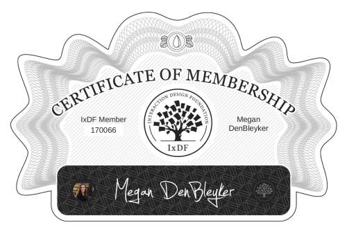 Certificate of Membership – Megan DenBleyker