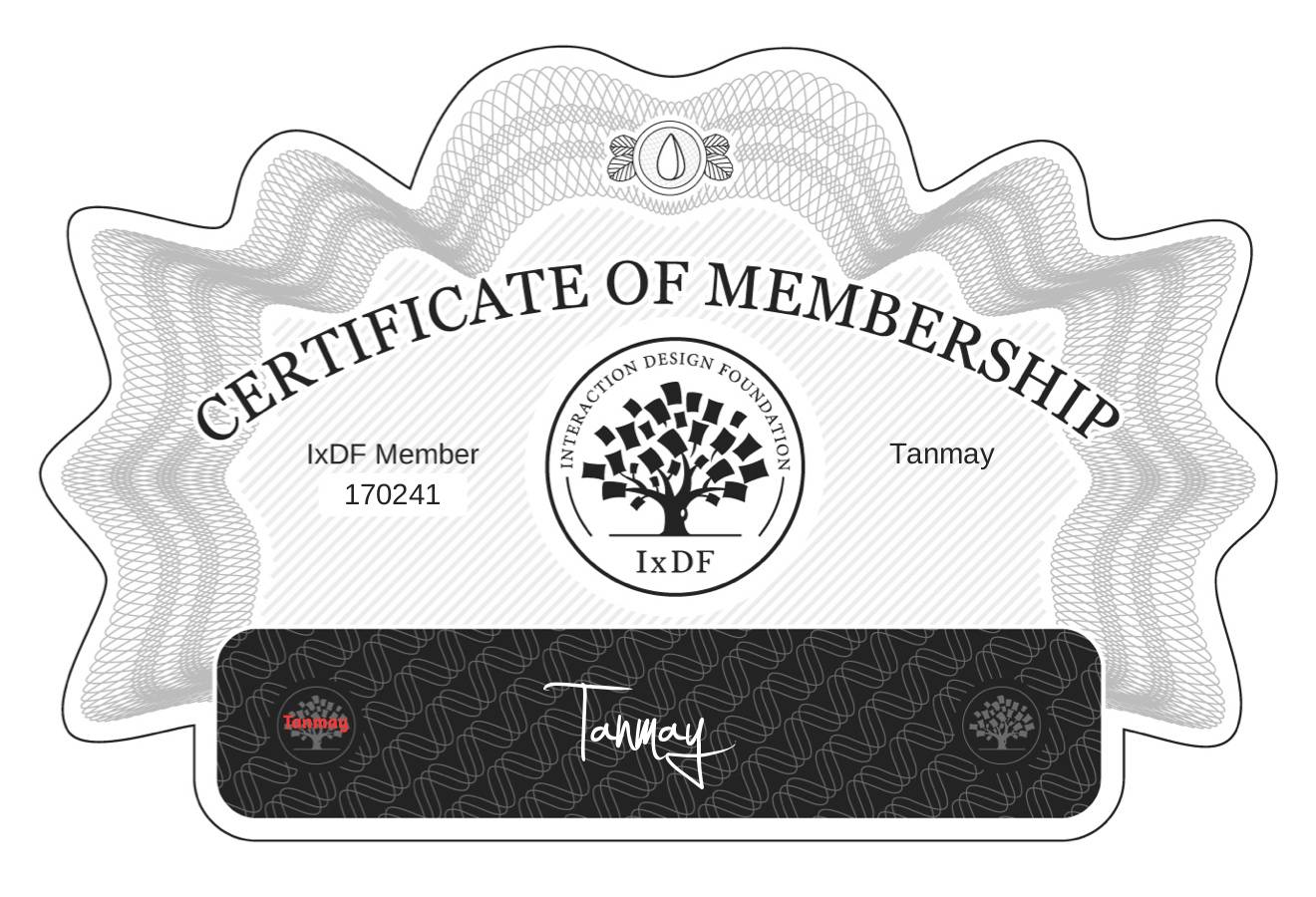 Certificate of Membership – Tanmay
