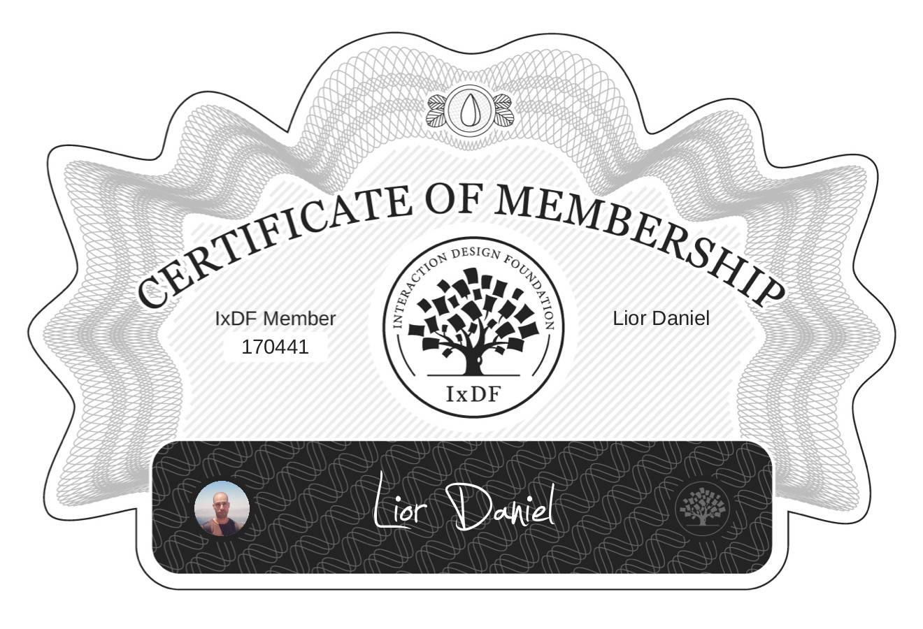 Certificate of Membership – Lior Daniel