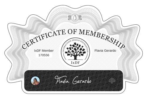 Certificate of Membership – Flávia Gerardo