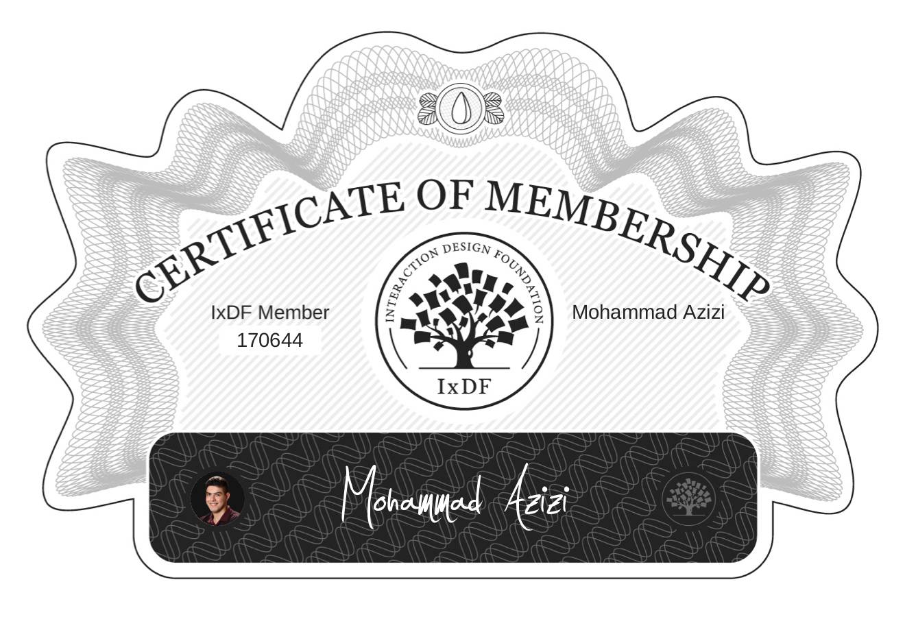 Certificate of Membership – Mohammad Azizi