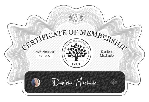 Certificate of Membership – Daniela Machado