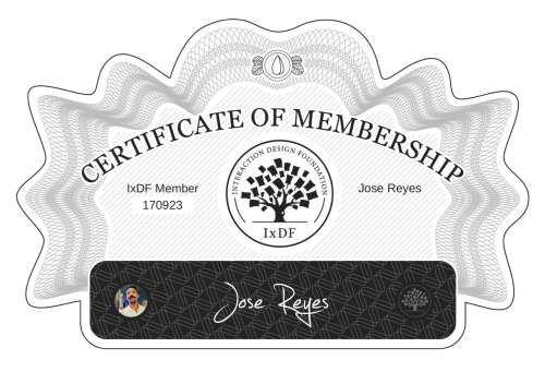 Certificate of Membership – Jose Reyes