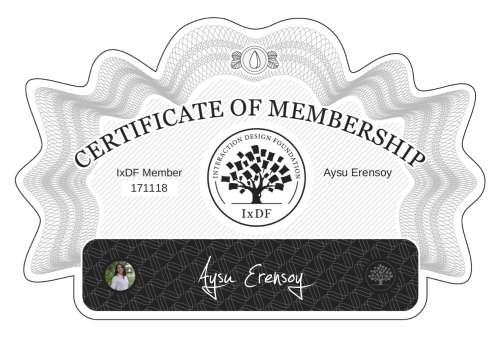 Certificate of Membership – Aysu Erensoy
