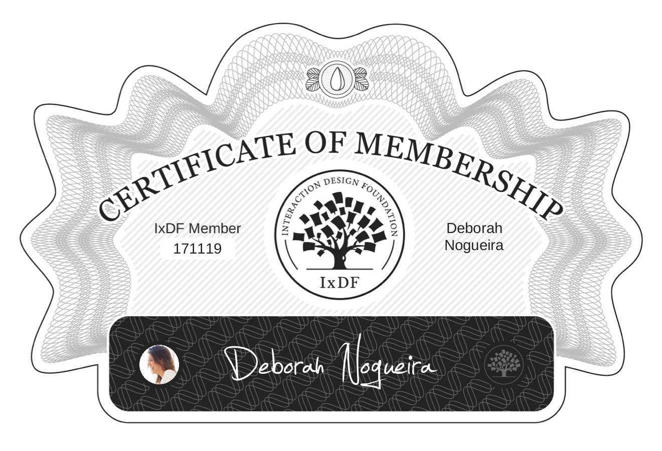 Certificate of Membership – Deborah Nogueira