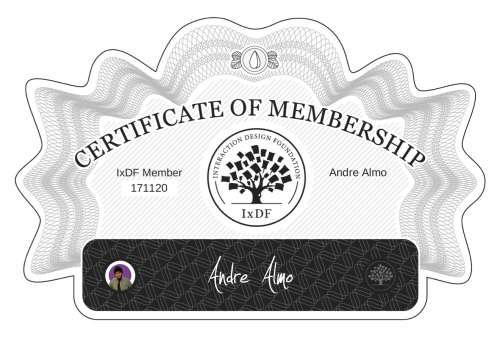 Certificate of Membership – André Almo