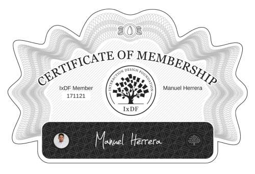 Certificate of Membership – Manuel Herrera
