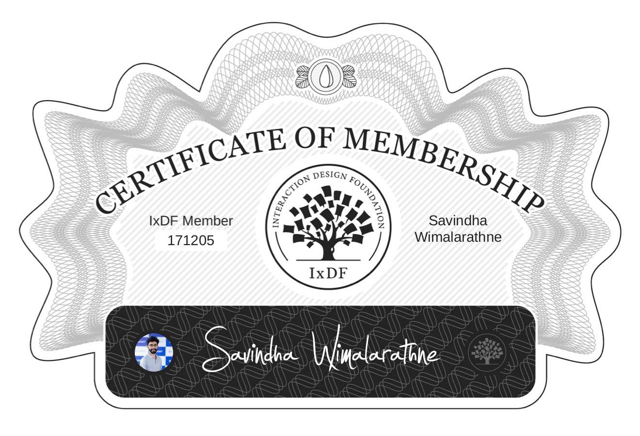 Certificate of Membership – Savindha Wimalarathne