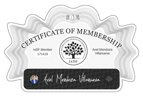 Certificate of Membership – Axel Mendoza Villanueva