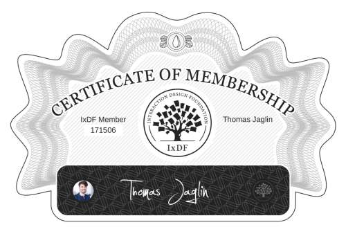 Certificate of Membership – Thomas Jaglin