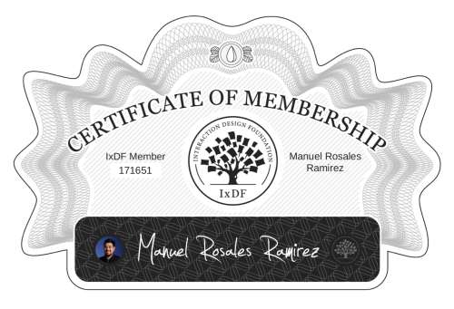 Certificate of Membership – Manuel Rosales Ramirez