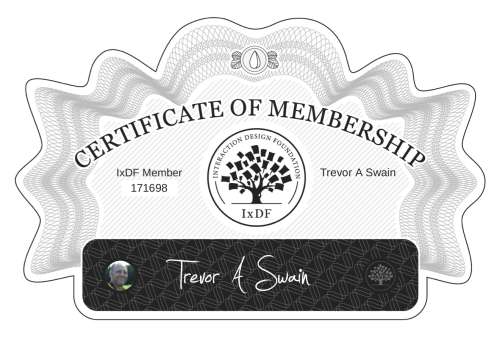 Certificate of Membership – Trevor A Swain