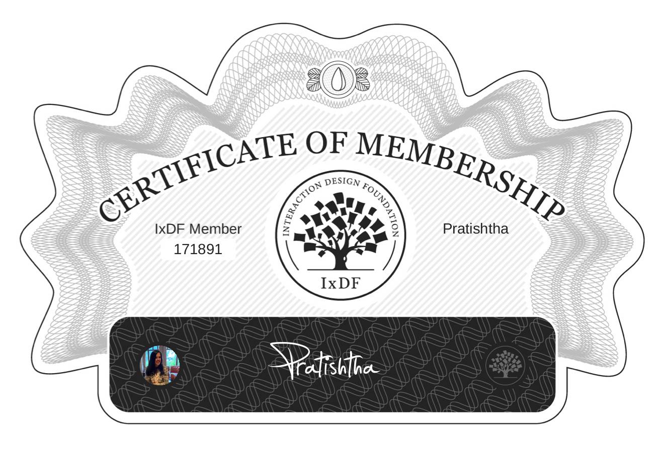 Certificate of Membership – Pratishtha