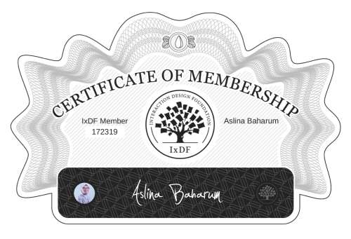 Certificate of Membership – Aslina Baharum
