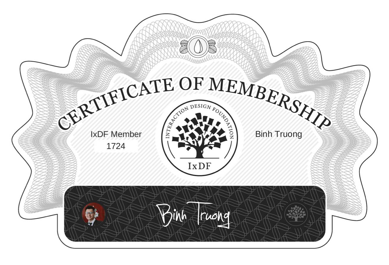 Certificate of Membership – Binh Truong