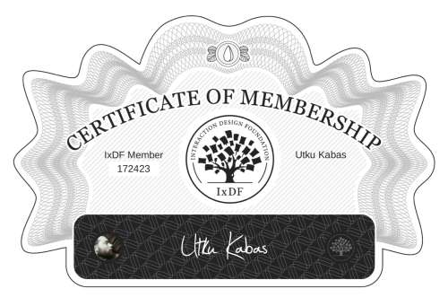 Certificate of Membership – Utku Kabaş