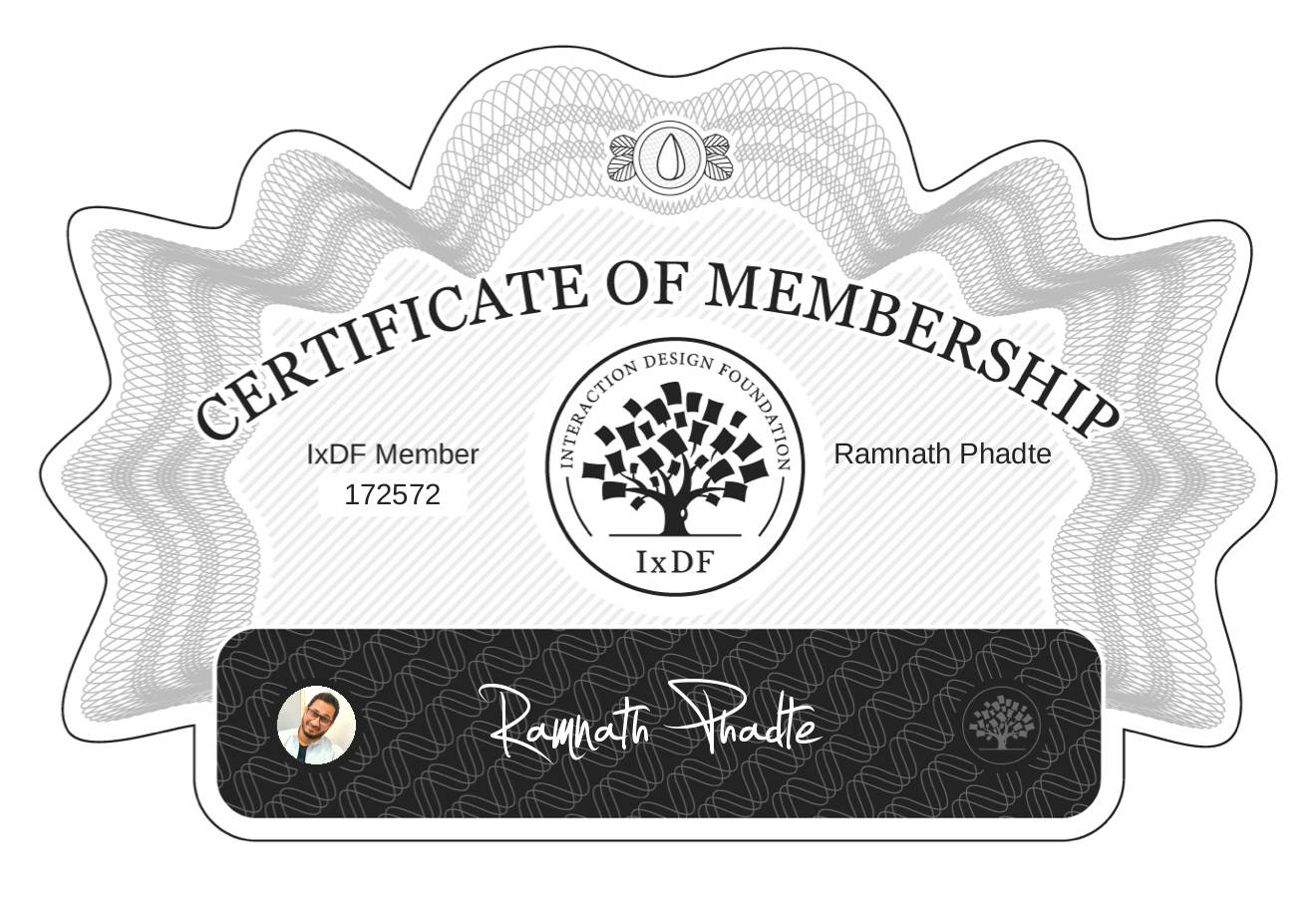 Certificate of Membership – Ramnath Phadte