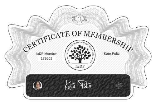 Certificate of Membership – Kate Pultz