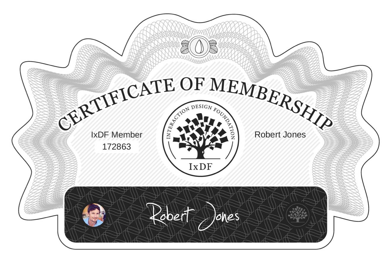Certificate of Membership – Robert Jones