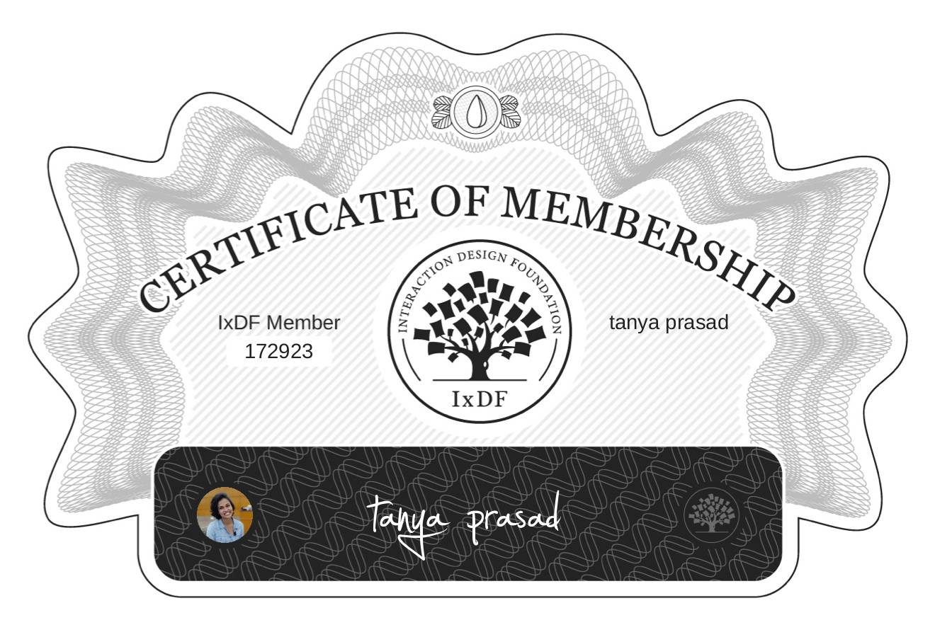 Certificate of Membership – tanya prasad